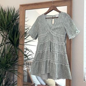 Princess Polly Candice Leopard Ruffle Dress